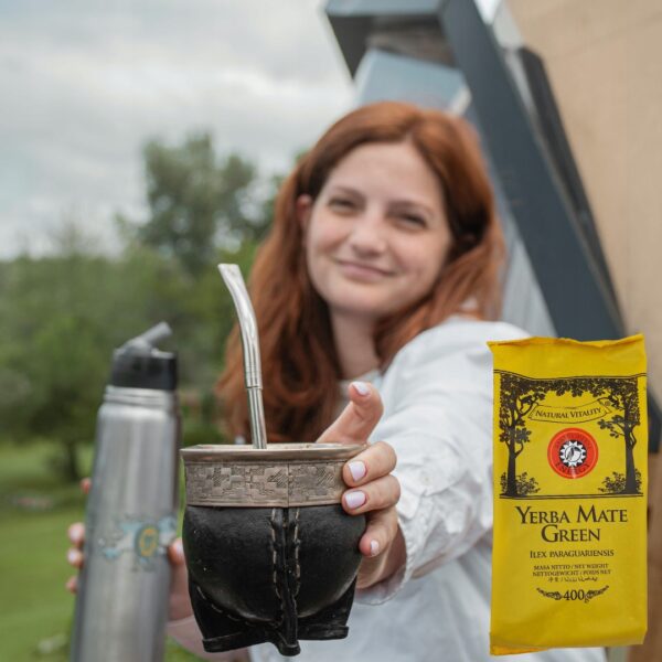 Yerba Mate Green Energy zielona yerba 400g Energia kofeina - Owoce Zioła - obrazek 3