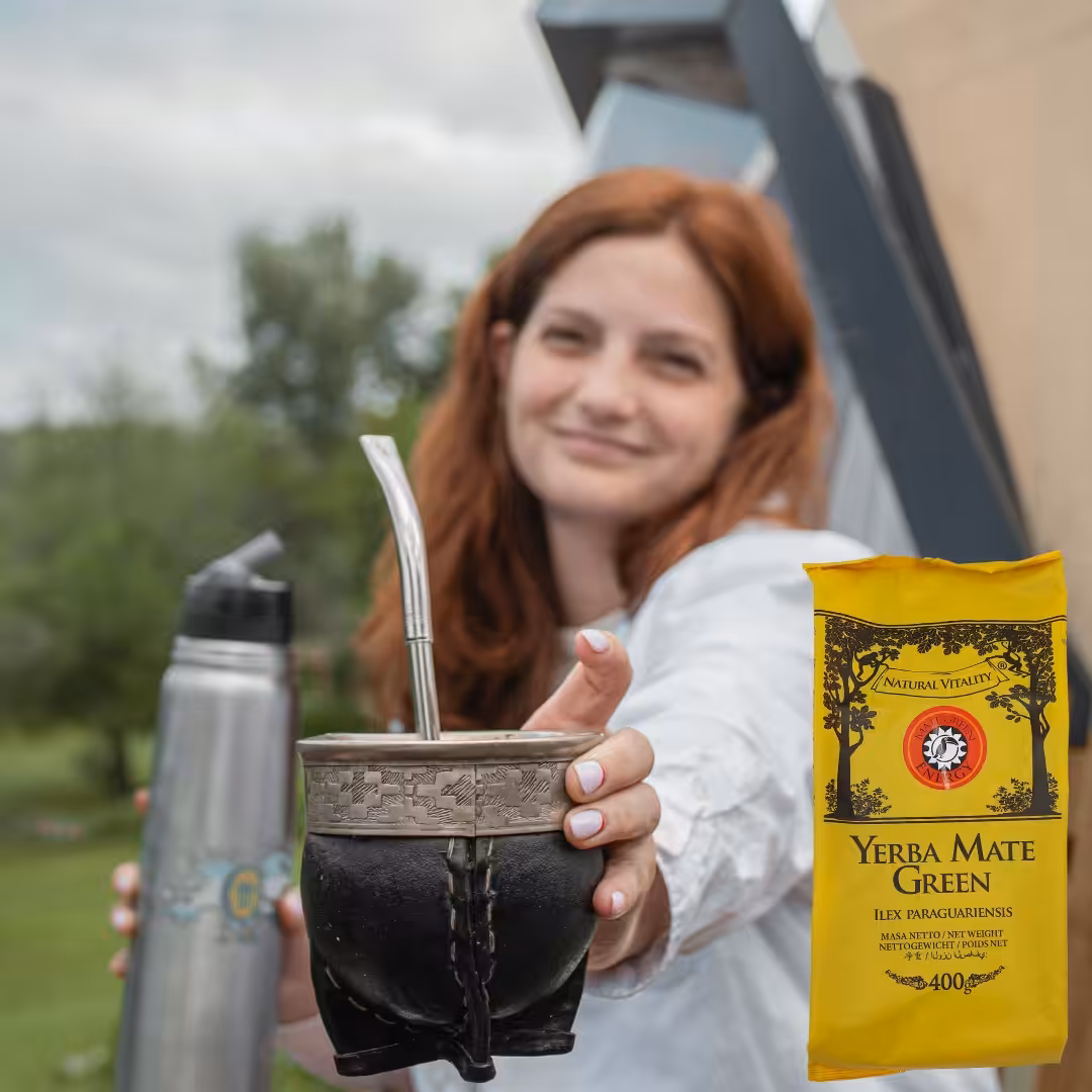 Yerba Mate Green Energy zielona yerba 400g Energia kofeina - Owoce Zioła - obrazek 3