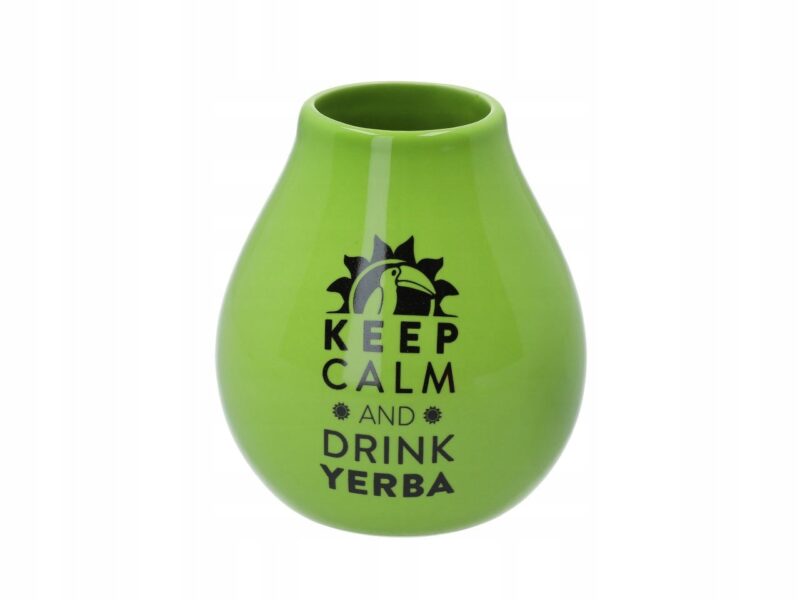 Matero ceramiczne Mate Green Luka Green z logo 350ml naczynko do yerba mate - obrazek 3