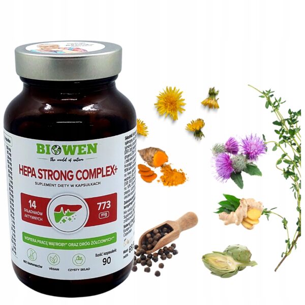 Biowen Hepa Strong complex + NAC 600mg + GRATIS blister Enzymy Complex - obrazek 2