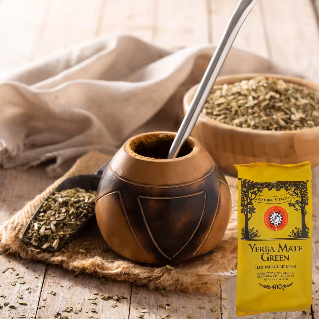 Yerba Mate Green Energy zielona yerba 400g Energia kofeina - Owoce Zioła - obrazek 2