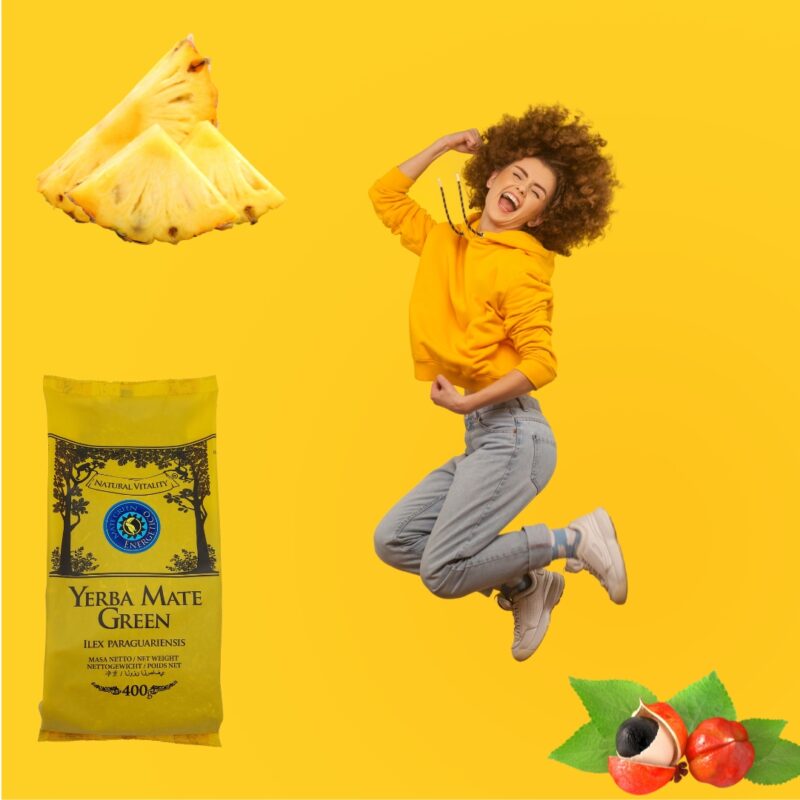 Yerba Mate Green Energetico Energia 400g soczysty Ananas KATUAVA Guarana - obrazek 4
