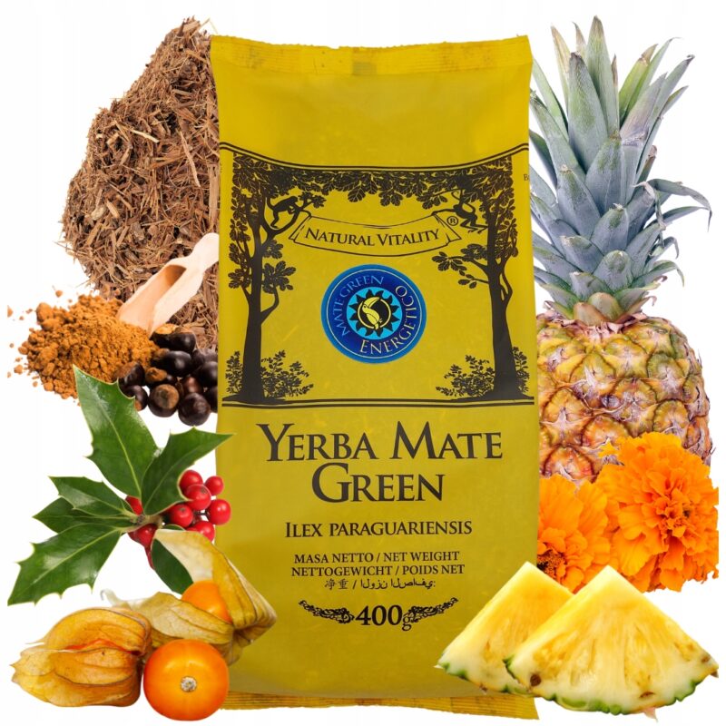 Yerba Mate Green Energetico Energia 400g soczysty Ananas KATUAVA Guarana