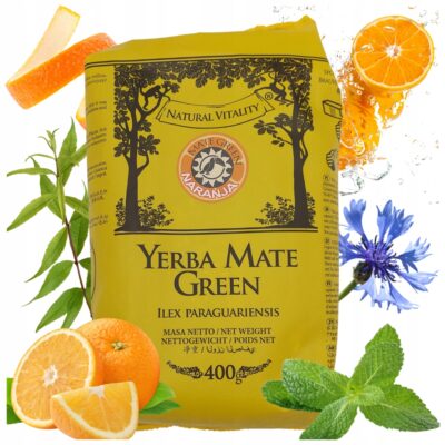 Yerba Mate Green Orange Naranja Terere orzeźwienie 400g yerba pomarańczowa
