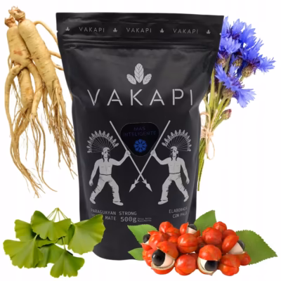 Yerba Mate VAKAPI Mas Inteligente 500g Moc, koncentracja, Energia - Mango