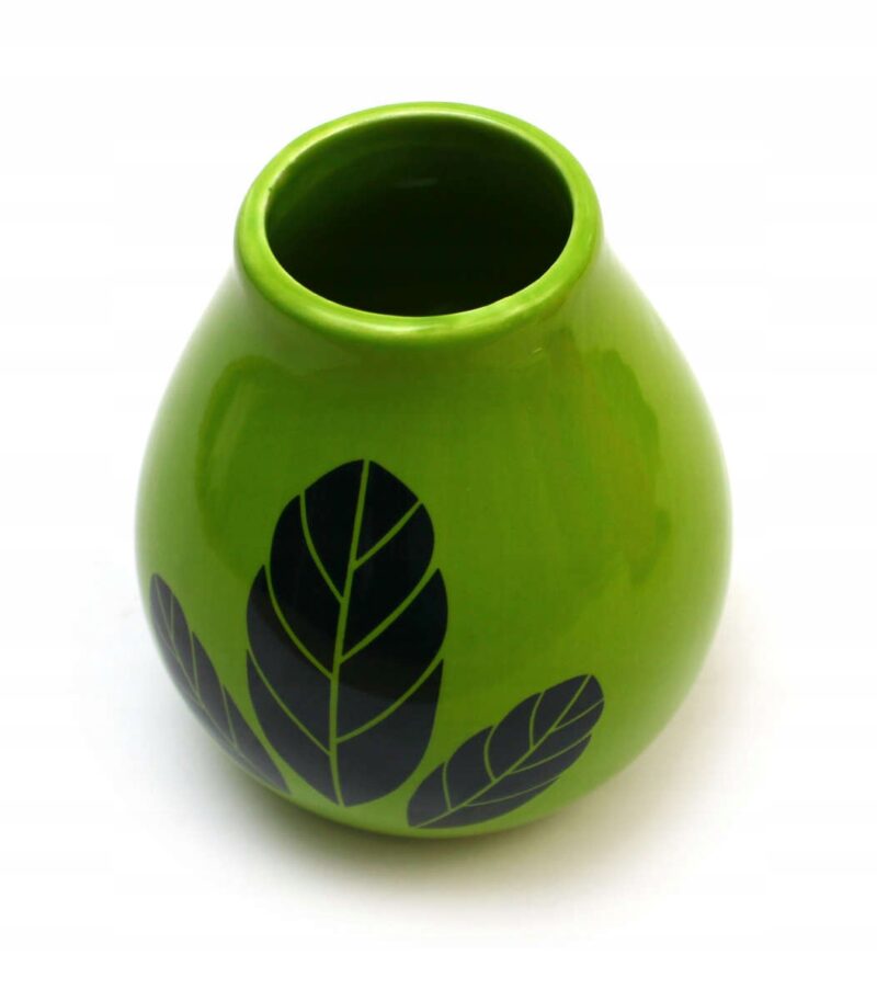 Naczynie ceramiczne matero Mate Green Luka Hoja Green 350 Naczynie do yerba - obrazek 2