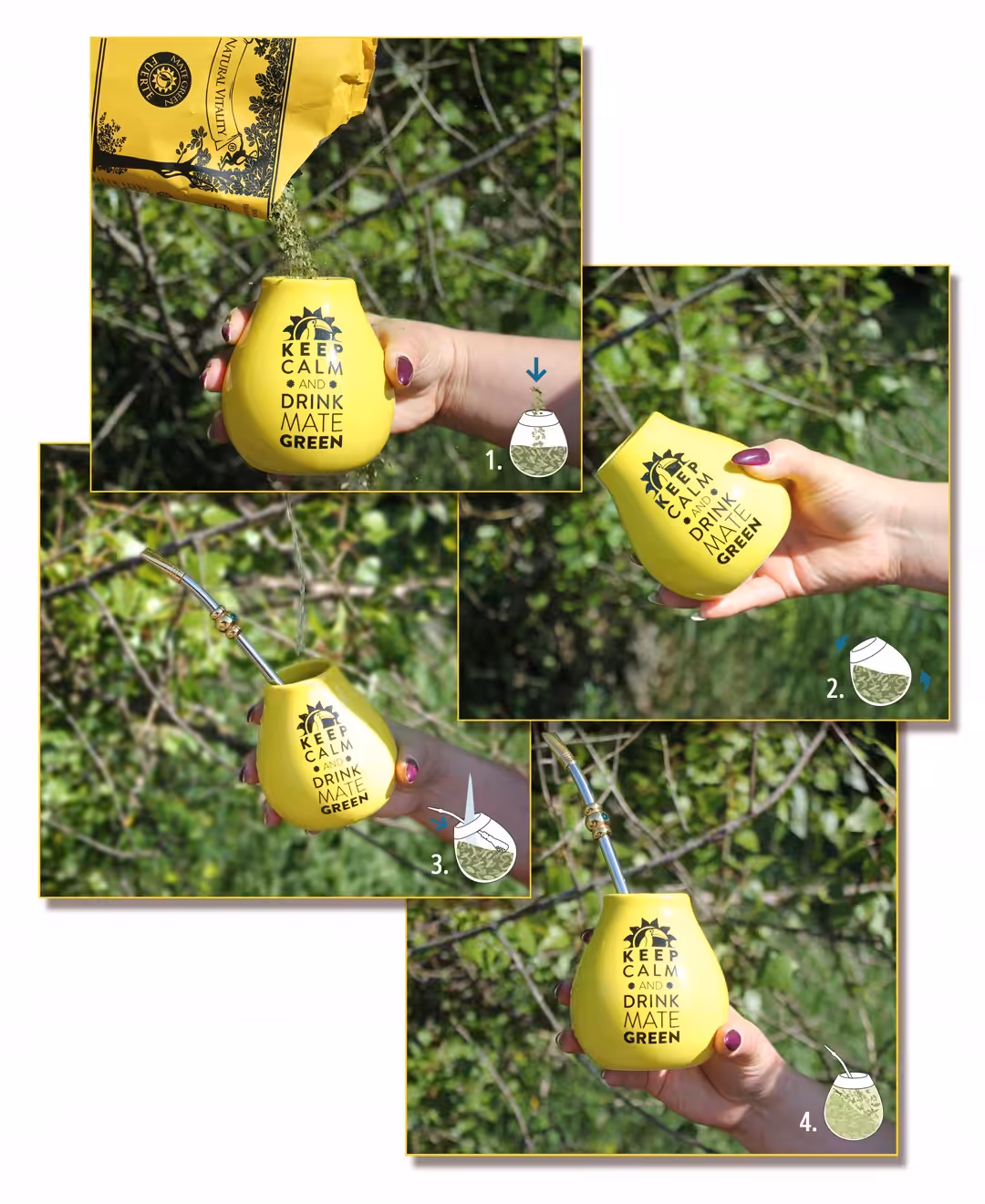 Yerba Mate Green Orange Naranja Terere orzeźwienie 400g yerba pomarańczowa - obrazek 7