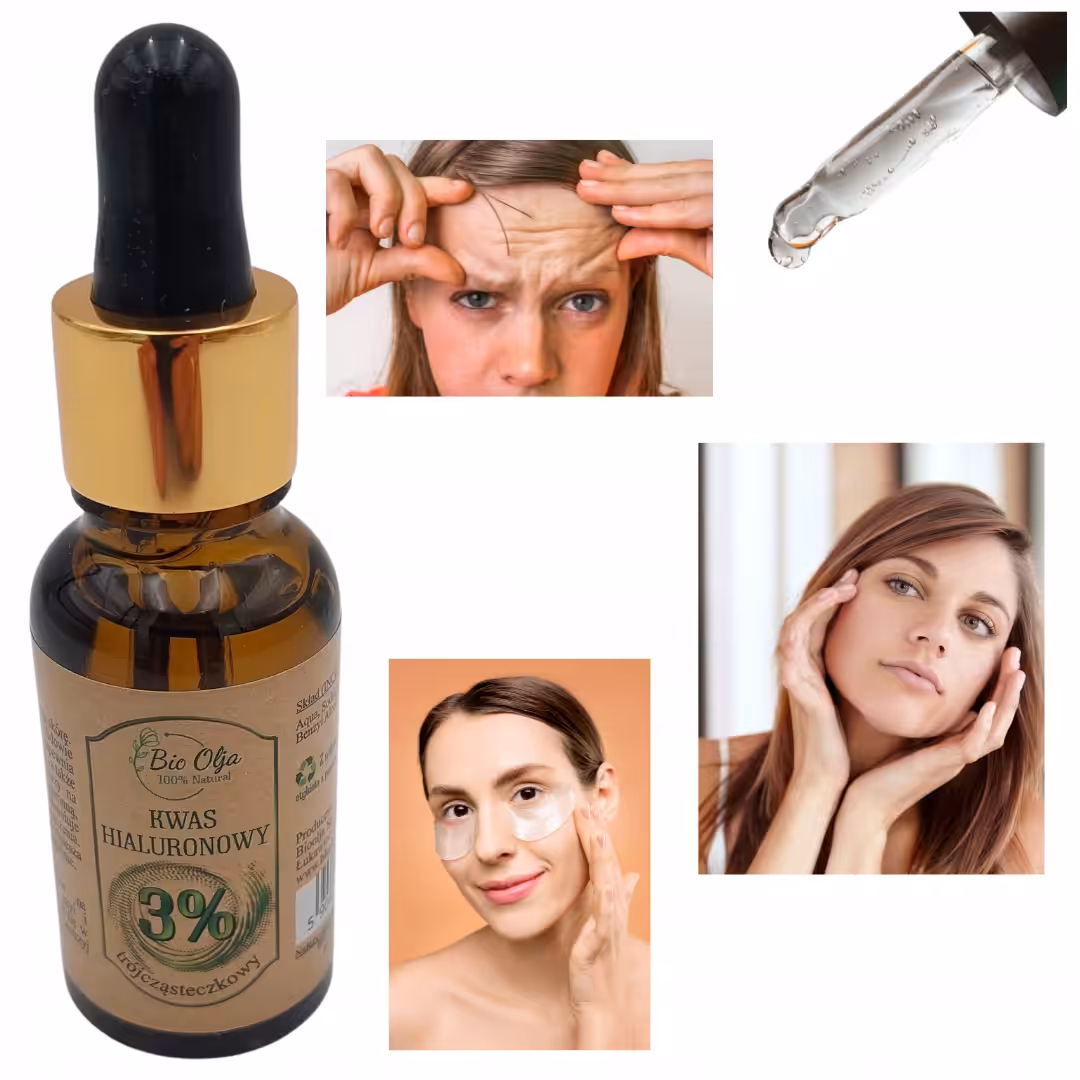 BioOlja Kwas HIALURONOWY 3% Serum 30ml TRÓJAKTYWNY Głębokie Nawilżanie skór