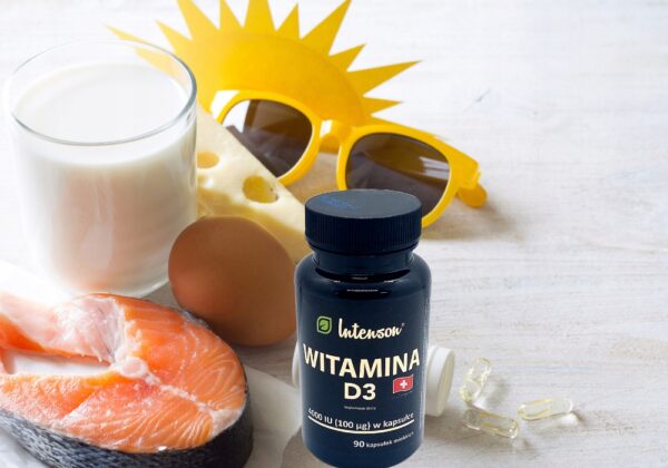Intenson Witamina D3 4000 IU 120 kaps. Witamina d3 dla seniorów Duża dawka - obrazek 2