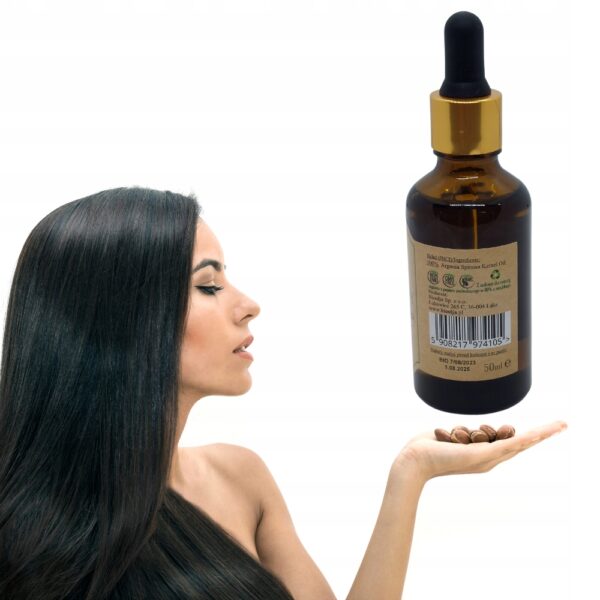 2x Bioolja Olejek arganowy na włosy rzęsy paznokcie BIO 50ml Nierafinowany - obrazek 4