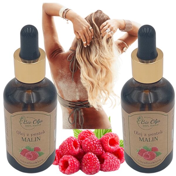 2x BioOlja 100% Naturalny olejek z pestek malin do opalania z filtrem SPV
