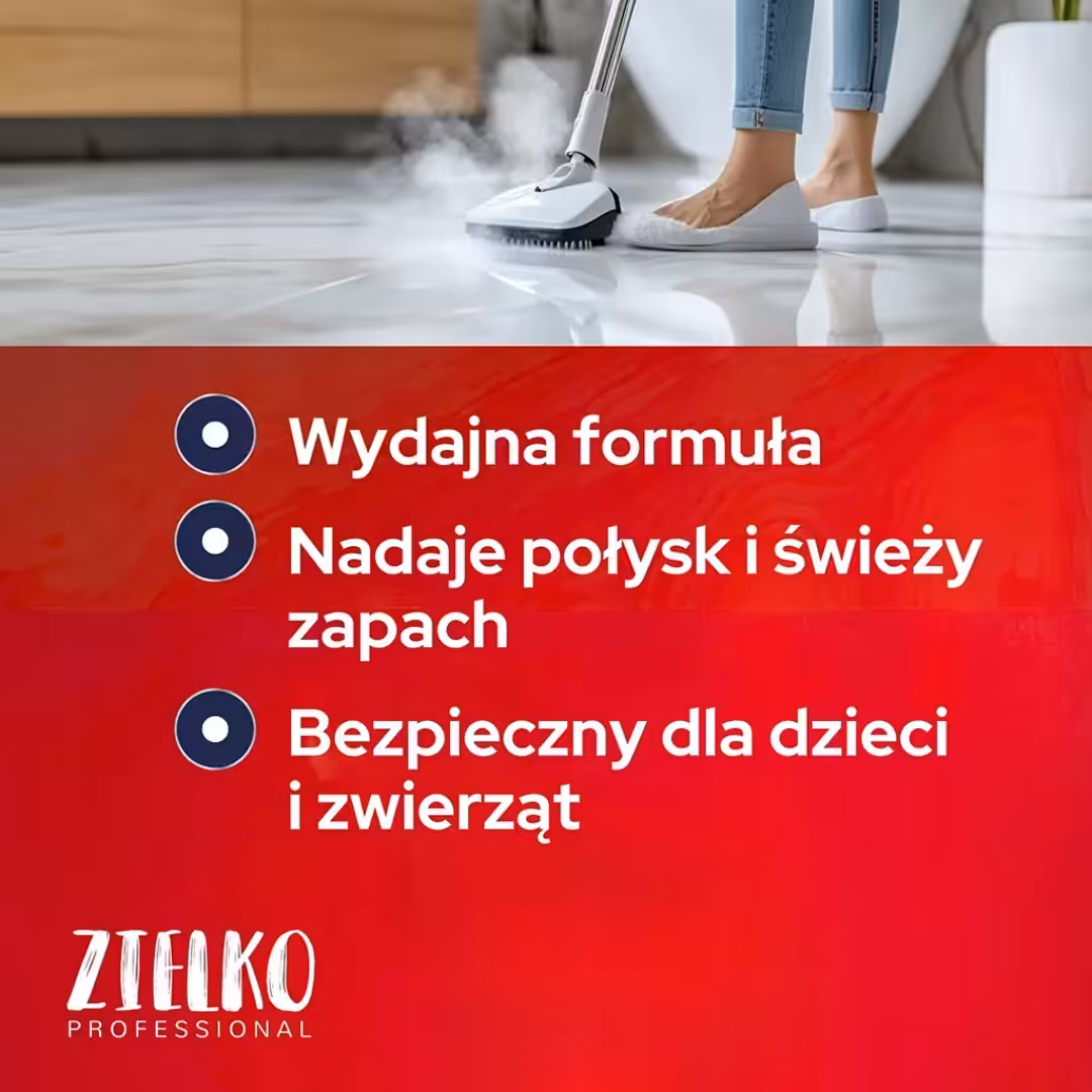 ZIELKO Płyn myjący do mopów bezprzewodowych Bez smug i zacieków na 100cykli - obrazek 4