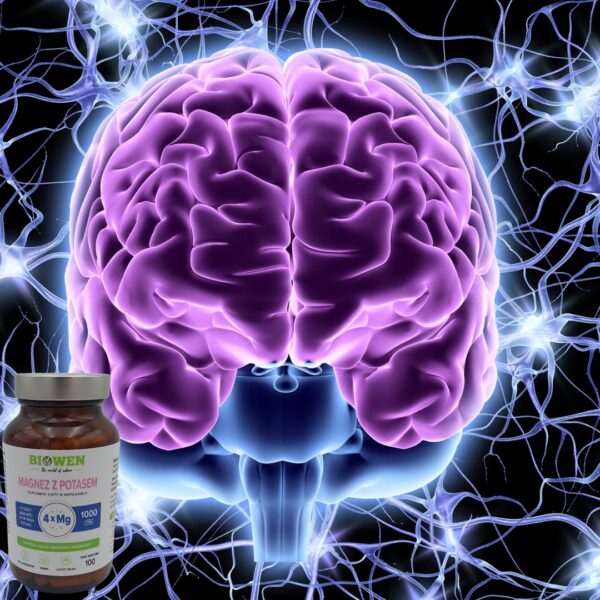 Biowen Magnez z potasem 1000 mg 4 formy magnezu cytrynian potasu 100 kaps - obrazek 4