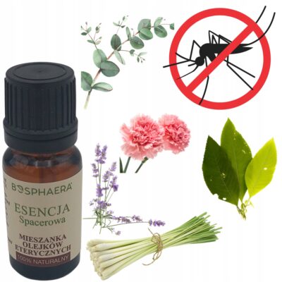 Esencja spacerowa Na komary, Przeciw Owadom olejki eteryczne 10ml Bosphaera