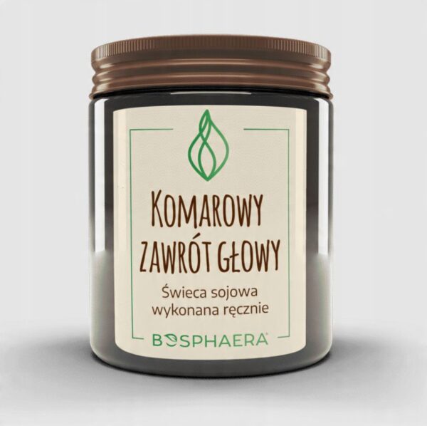 Naturalna Świeca zapachowa sojowa na komary KOMAROWY ZAWRÓD GŁOWY Bosphaera - obrazek 5