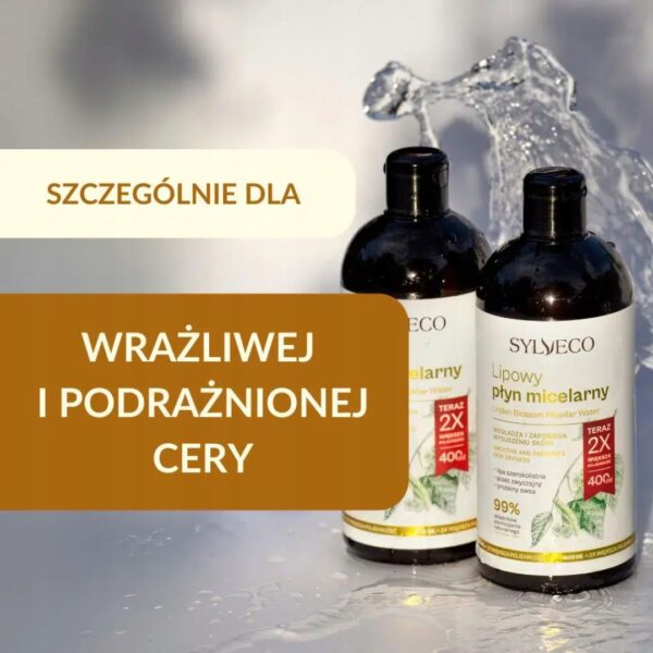 SYLVECO Lipowy płyn micelarny dla cery wrażliwej i podrażnionej, 400ml - obrazek 7
