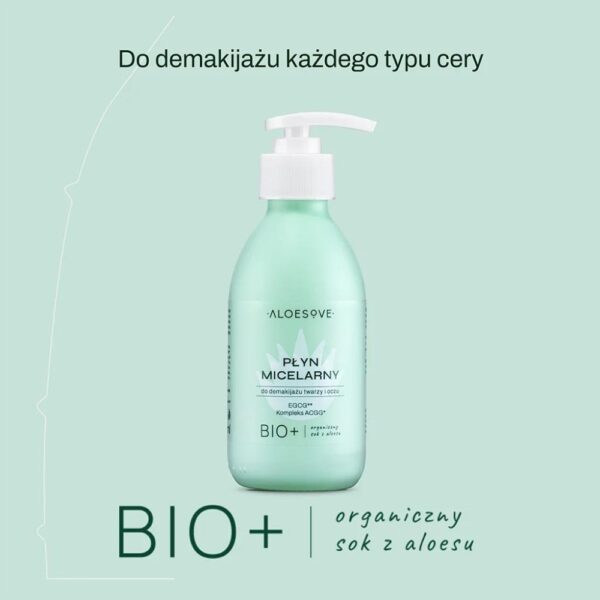ALOESOVE Płyn micelarny z Kompleksem ACGG, Łagodzenie i Oczyszczanie 190ml - obrazek 6