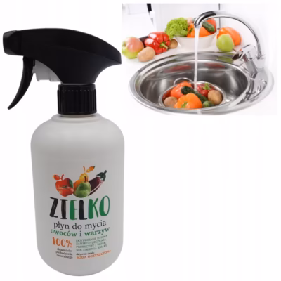 ZIELKO Płyn do mycia owoców i warzyw 500ml usuwa brud, pestycydy i wosk