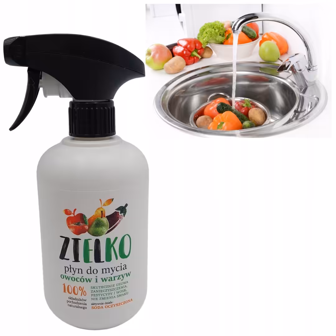 ZIELKO Płyn do mycia owoców i warzyw 500ml usuwa brud, pestycydy i wosk