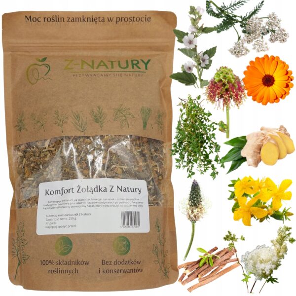 Krwawnik i Nagietek - Komfort Żołądka, mieszanka ziół Z-Natury 250g