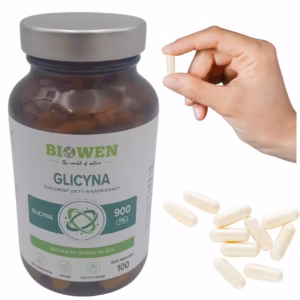 Biowen Glicyna 900mg czysta 100 kap vege sen, regeneracja i układ nerwowy