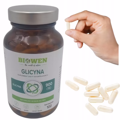 Biowen Glicyna 900mg czysta 100 kap vege sen, regeneracja i układ nerwowy