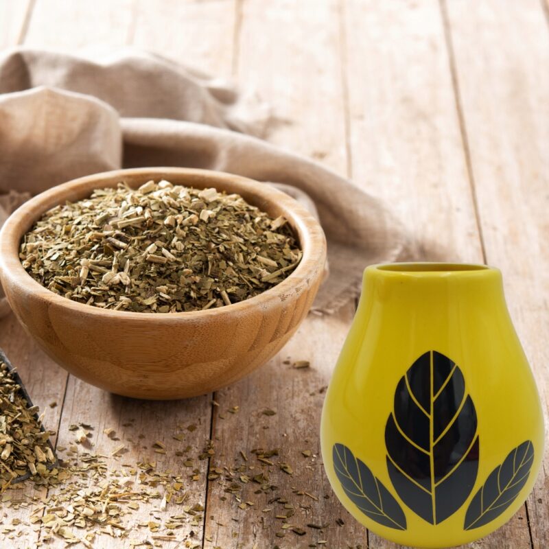 Luka Hoja Yellow 350 ml ceramiczna tykwa w słonecznym wydaniu picie yerby - obrazek 2