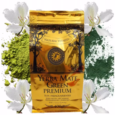 Yerba Mate Green Gold Premium Matcha 400g energetyczna synergia natury