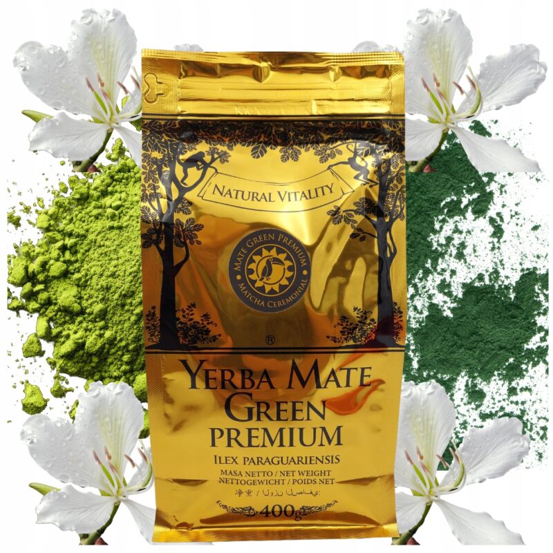 Yerba Mate Green Gold Premium Matcha 400g energetyczna synergia natury