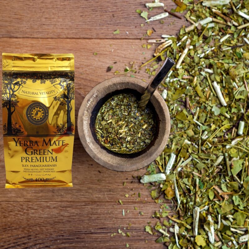 Yerba Mate Green Gold Premium Matcha 400g energetyczna synergia natury - obrazek 3