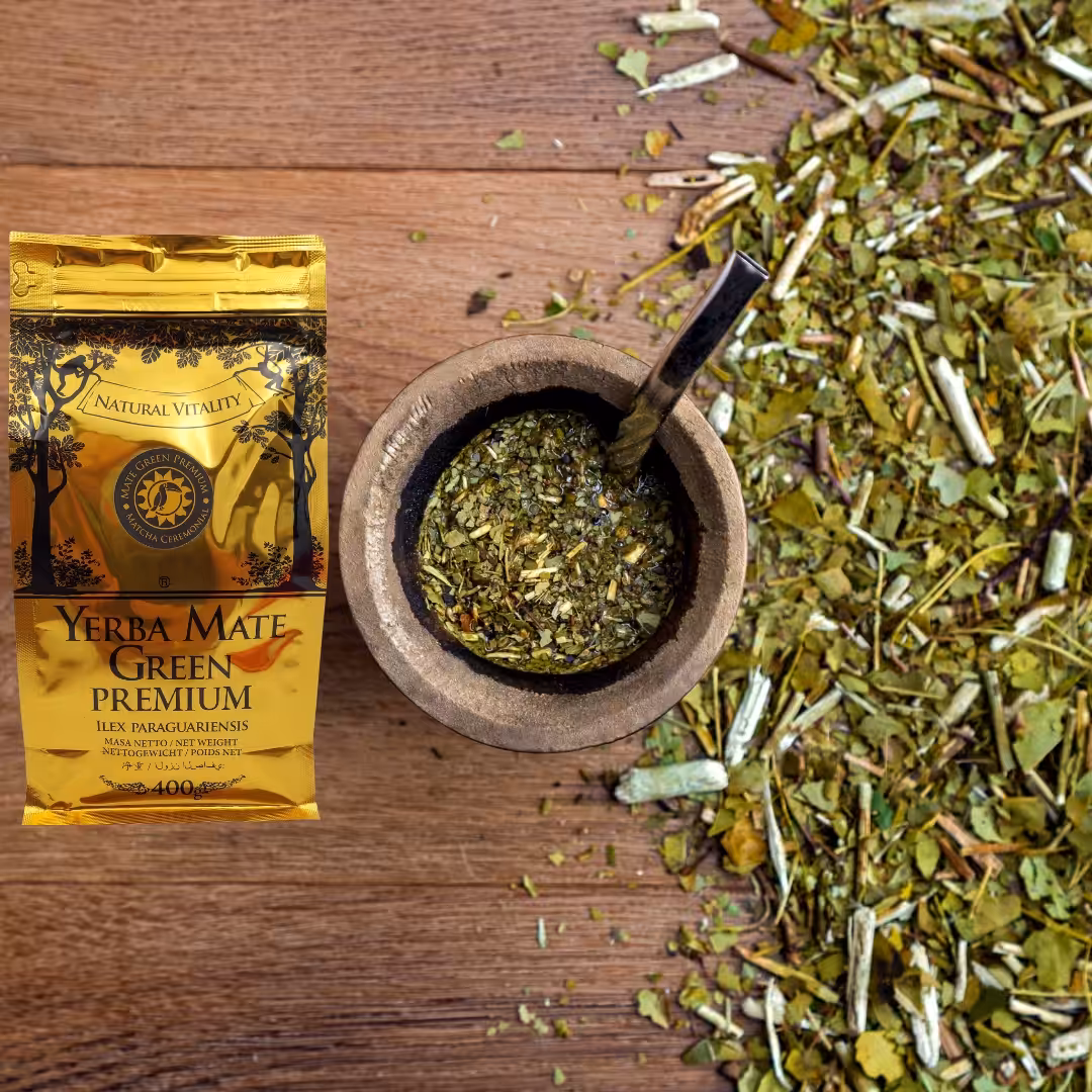 Yerba Mate Green Gold Premium Matcha 400g energetyczna synergia natury - obrazek 3
