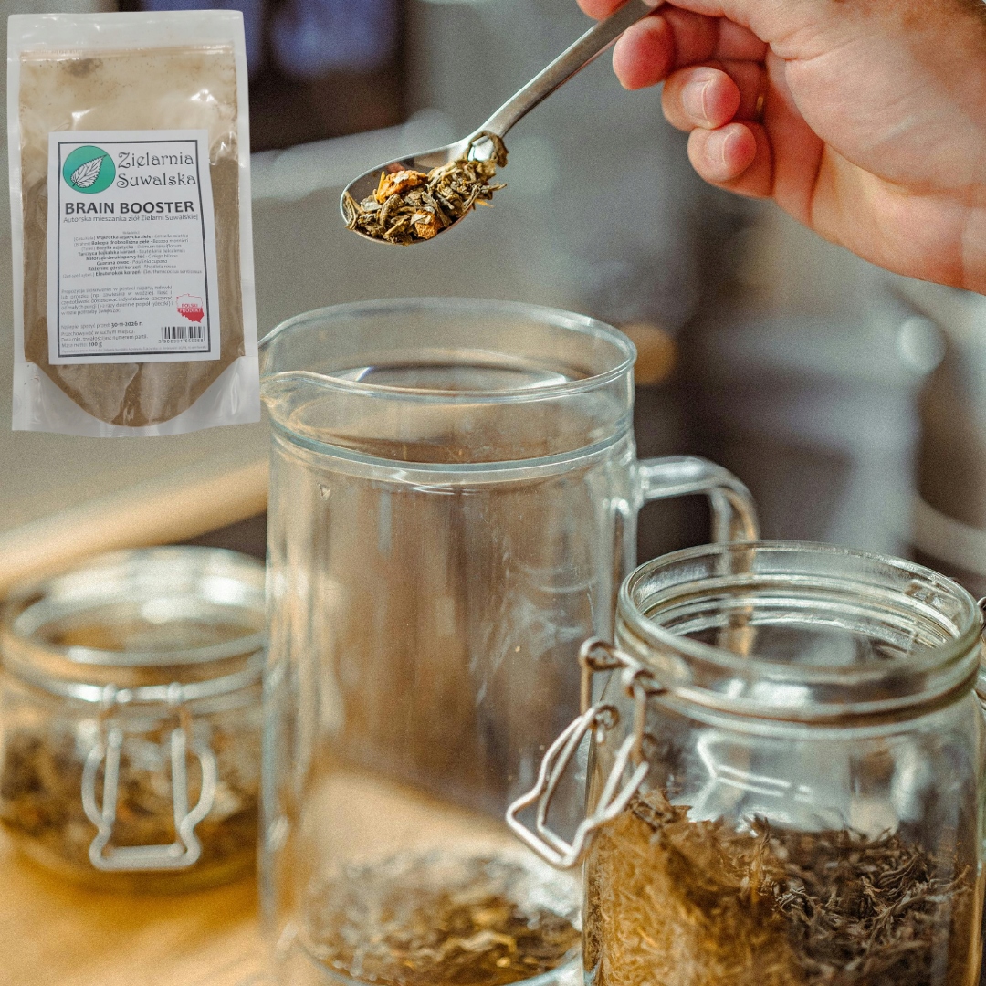 Brain Booster 200 g Zielarnia Suwalska autorska mieszanka ziołowa ziół - obrazek 5