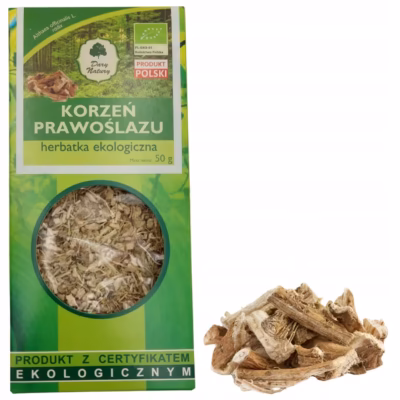 Prawoślaz Korzeń EKO 50g Naturalne wsparcie dla gardła i układu pokarmowego