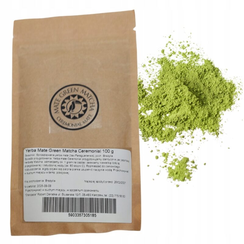 Yerba Mate Green Matcha Ceremonial 100g Energia natury w najczystszej formi