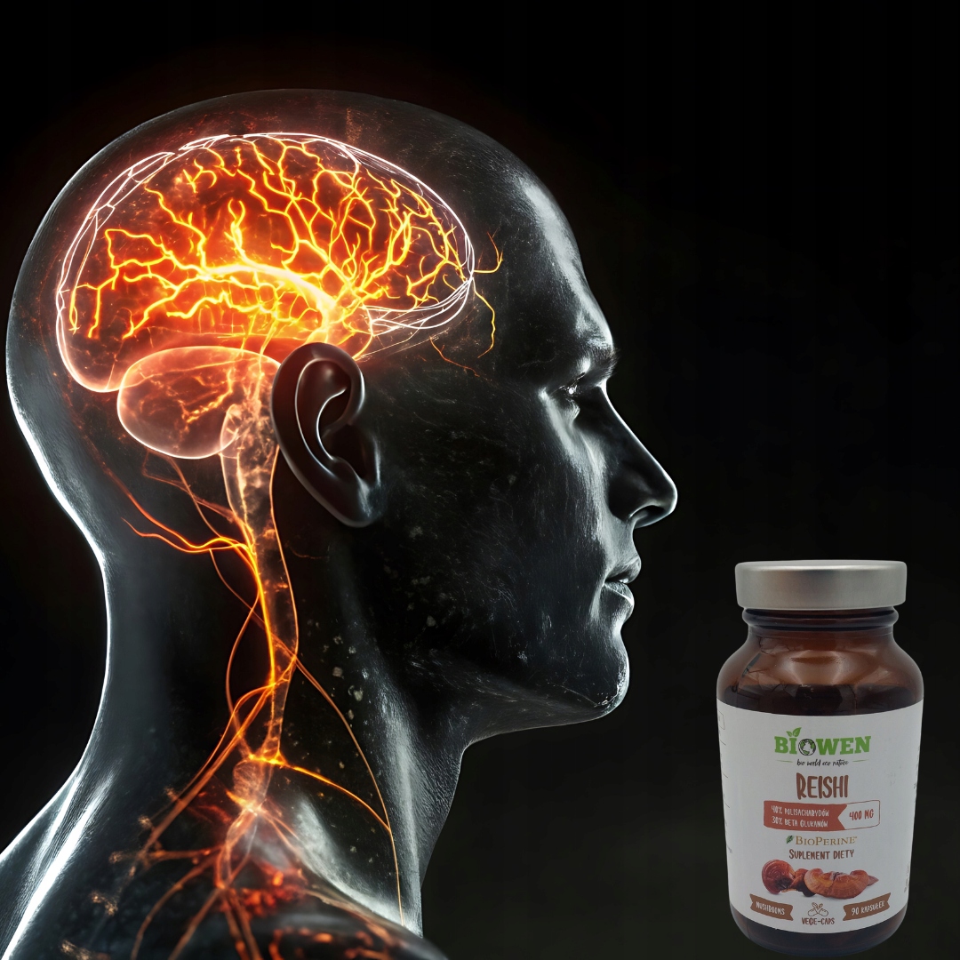 Biowen Reishi 400 mg 90 kaps - odporność, serce, energia, beta-glukany - obrazek 4
