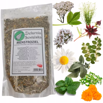 Menstroziel 200g | Zioła dla kobiet | Krwawnik, melisa, malina, szałwia