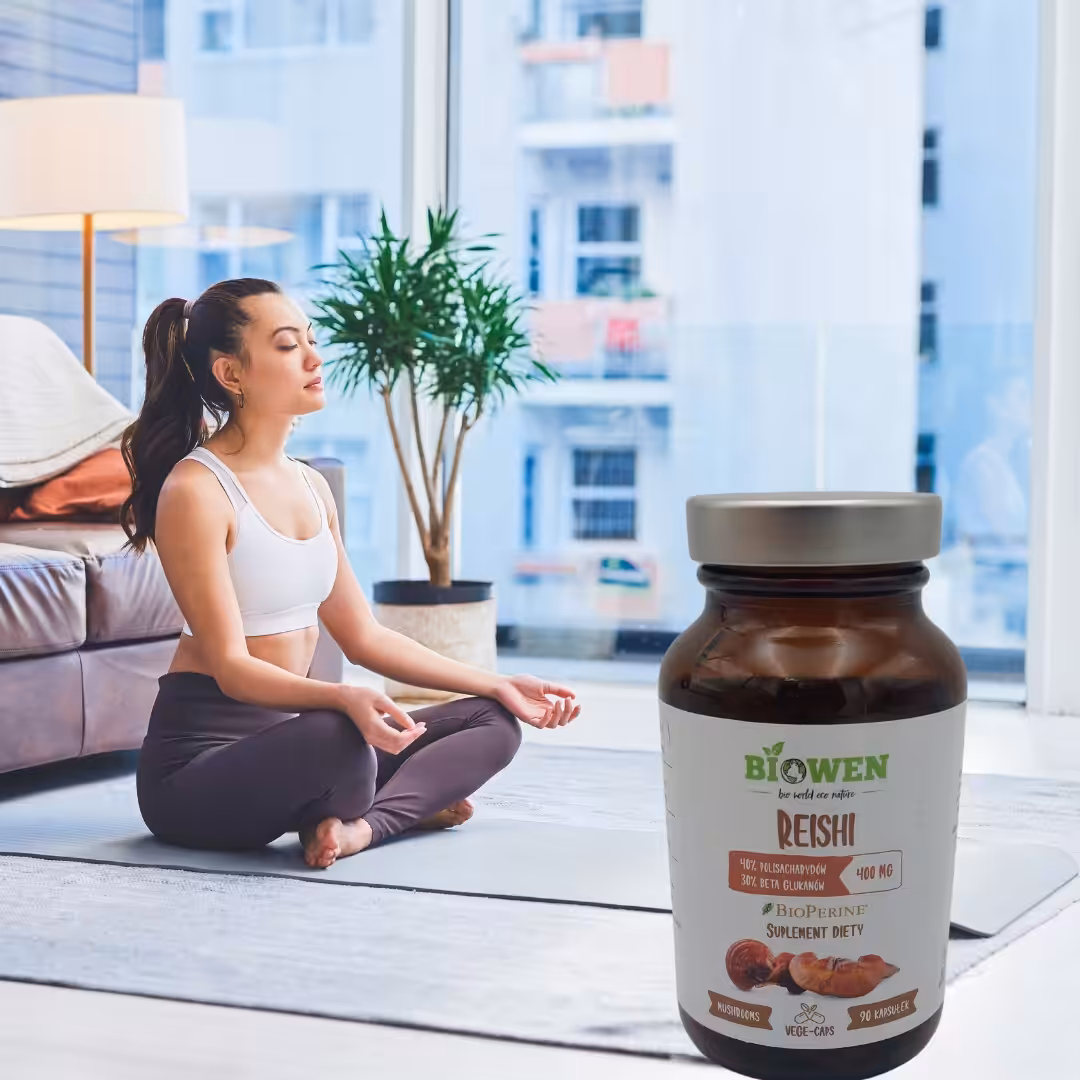 Biowen Reishi 400 mg 90 kaps - odporność, serce, energia, beta-glukany - obrazek 5