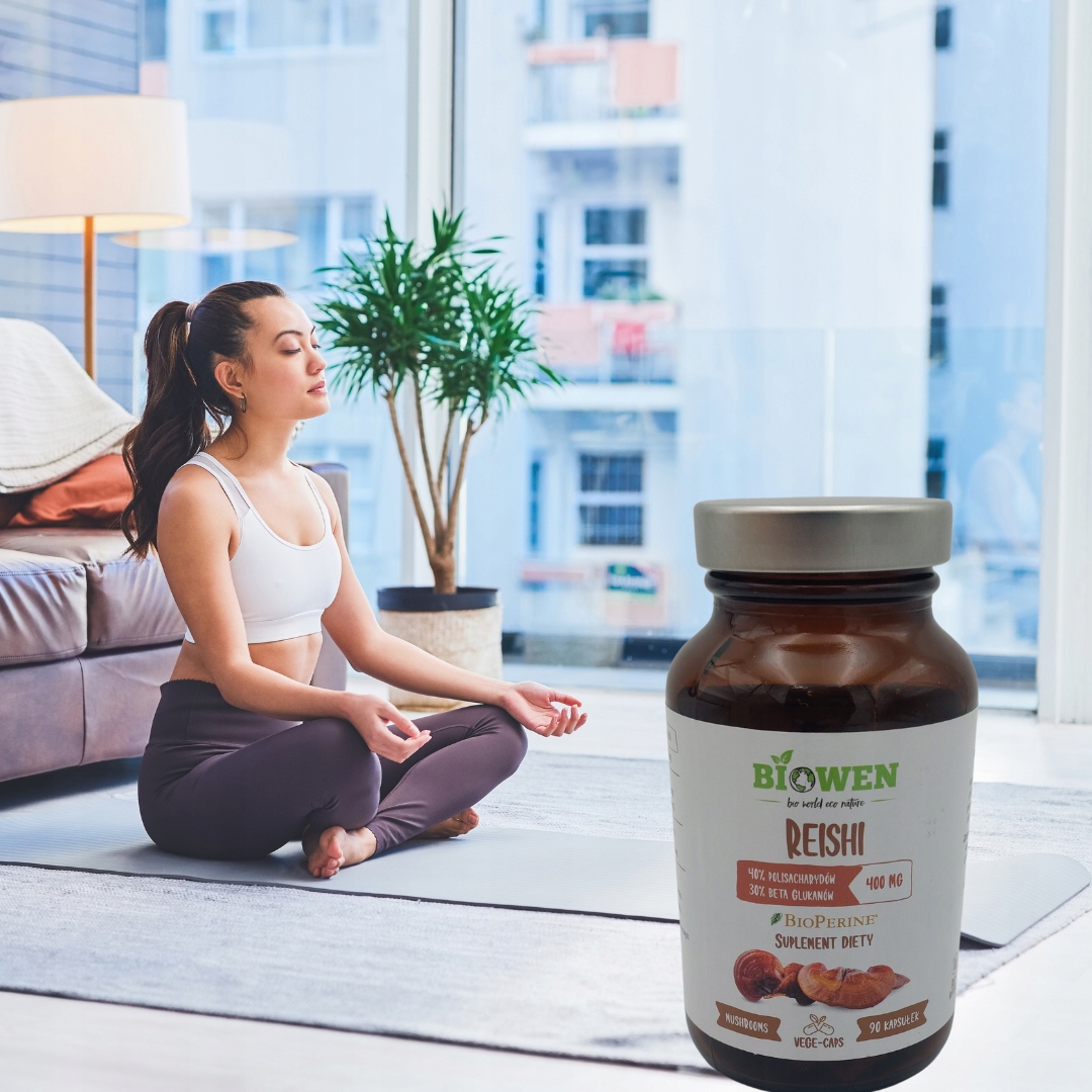 Biowen Reishi 400 mg 90 kaps - odporność, serce, energia, beta-glukany - obrazek 5