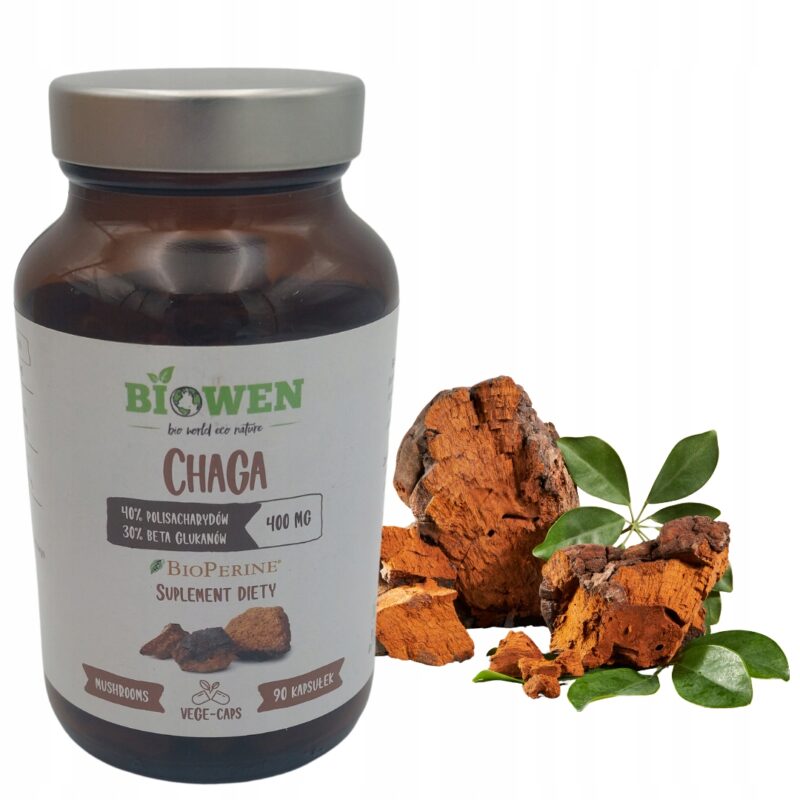 BIOWEN CHAGA huba brzozowa 400 mg, 90 kaps Grzyb Nieśmiertelności