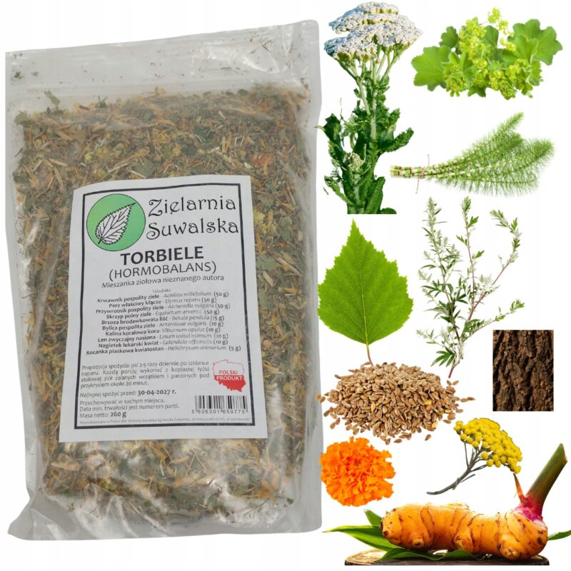 Zielarnia Suwalska Mieszanka Ziołowa Torbiele Hormobalans 260g