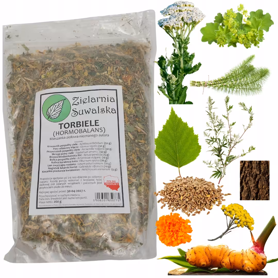 Zielarnia Suwalska Mieszanka Ziołowa Torbiele Hormobalans 260g