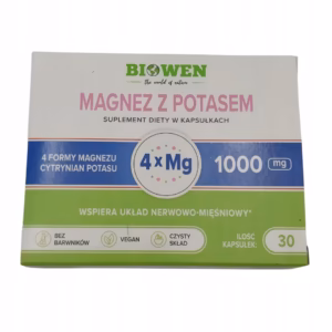 Biowen Magnez z Potasem 1000 mg 30 kaps – energia, serce, mięśnie