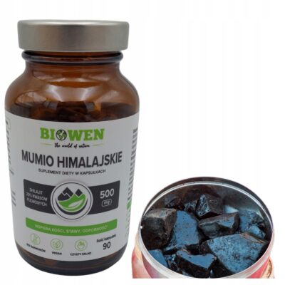 Biowen Mumio Himalajskie Shilajit 90 kaps - odporność, kości, witalność