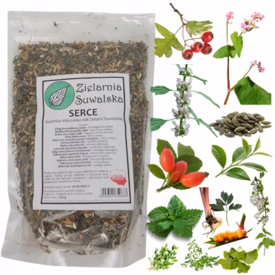 Zielarnia Suwalska - Mieszanka Ziołowa Serce 250g | głóg, melisa, miłorząb