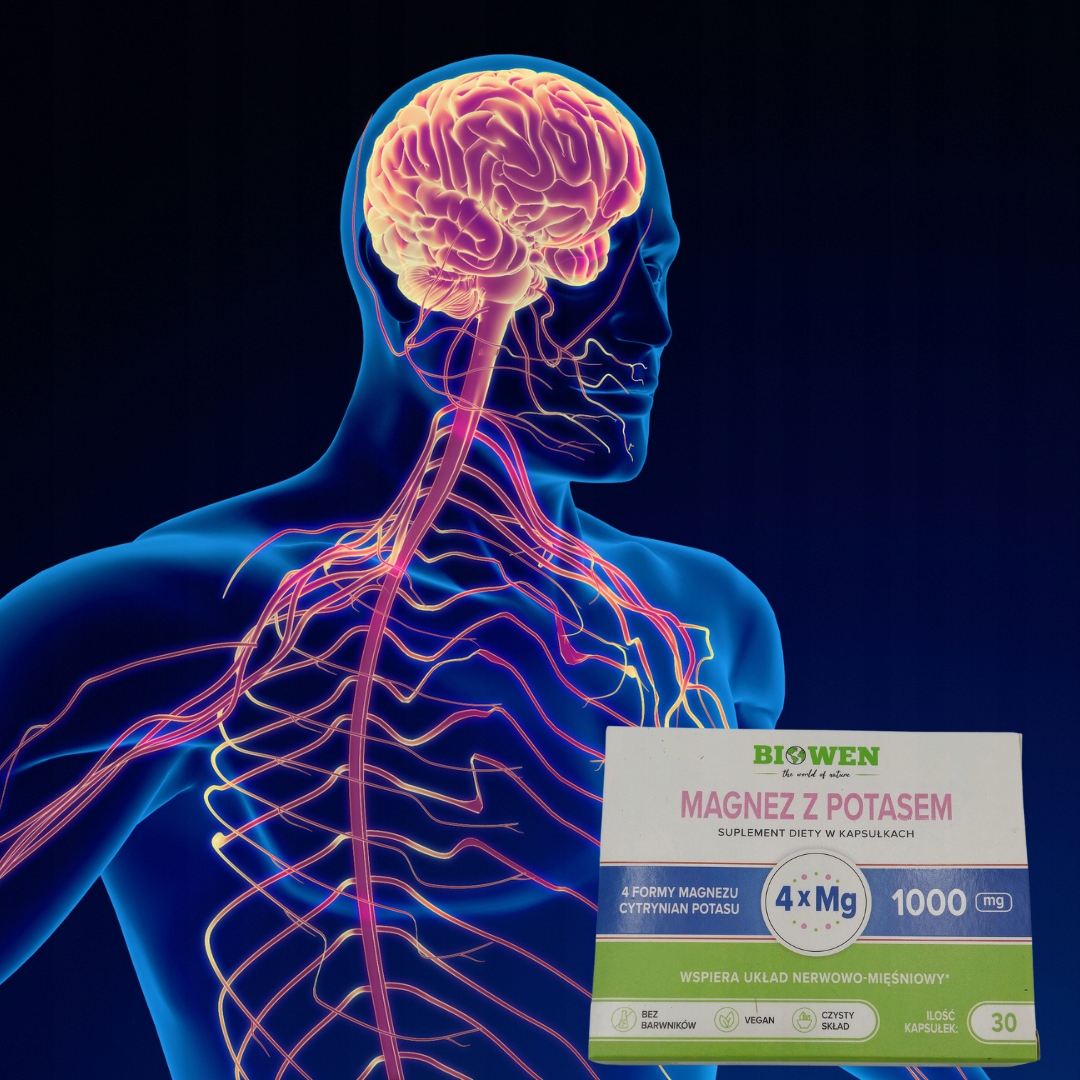 Biowen Magnez z Potasem 1000 mg 30 kaps - energia, serce, mięśnie - obrazek 5