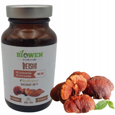 Biowen Reishi 400 mg 90 kaps - odporność, serce, energia, beta-glukany