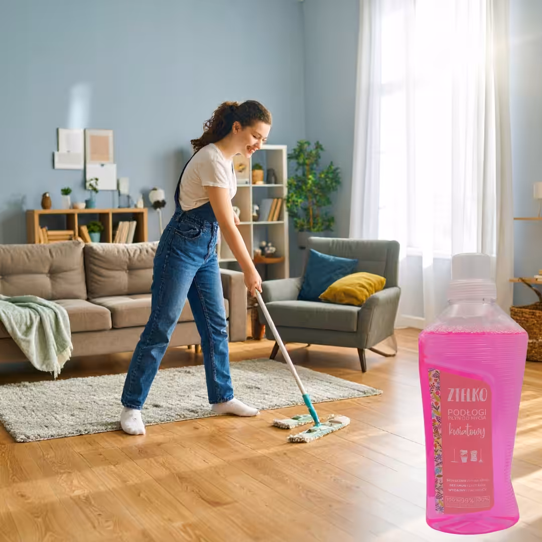 ZIELKO Płyn do mycia podłóg Kwiatowy 1L naturalny, delikatny, eko - obrazek 3