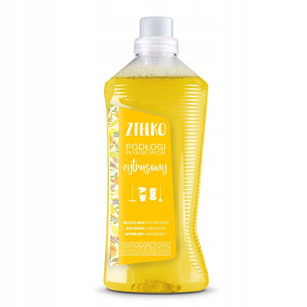 ZIELKO Płyn do mycia podłóg Cytrusowy 1L naturalny, świeży, eko - obrazek 2