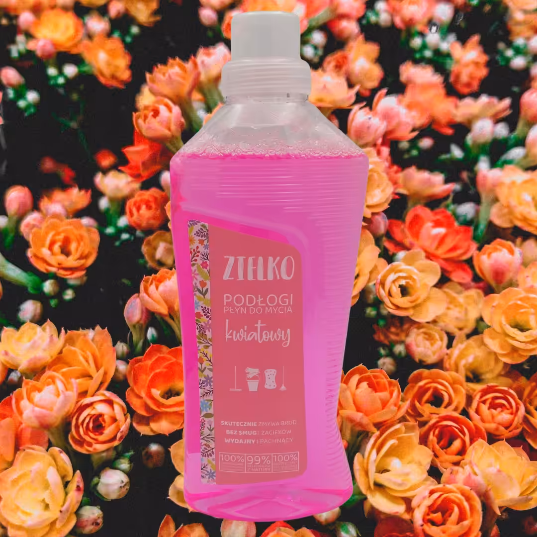ZIELKO Płyn do mycia podłóg Kwiatowy 1L naturalny, delikatny, eko - obrazek 4