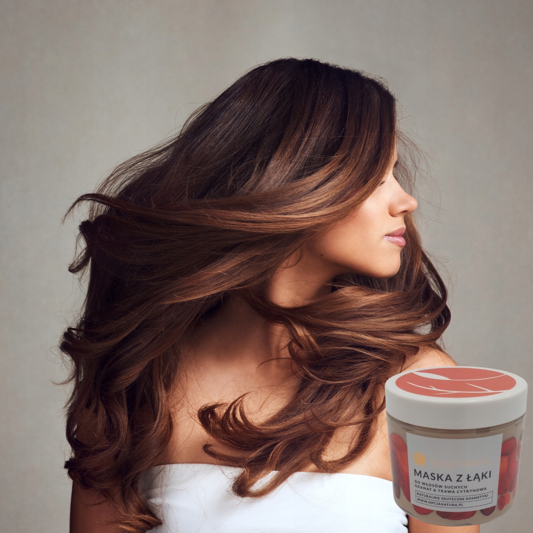 Opcja Natura Maska z Łąki do włosów suchych Granat & Trawa Cytrynowa 200 ml - obrazek 2
